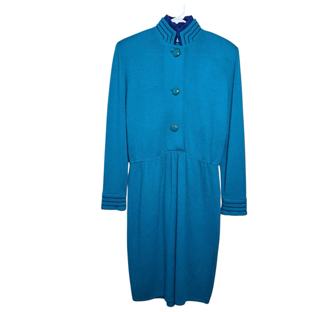 Vintage St. John x Marie Gray Santana Knit Long Sleeve Dress